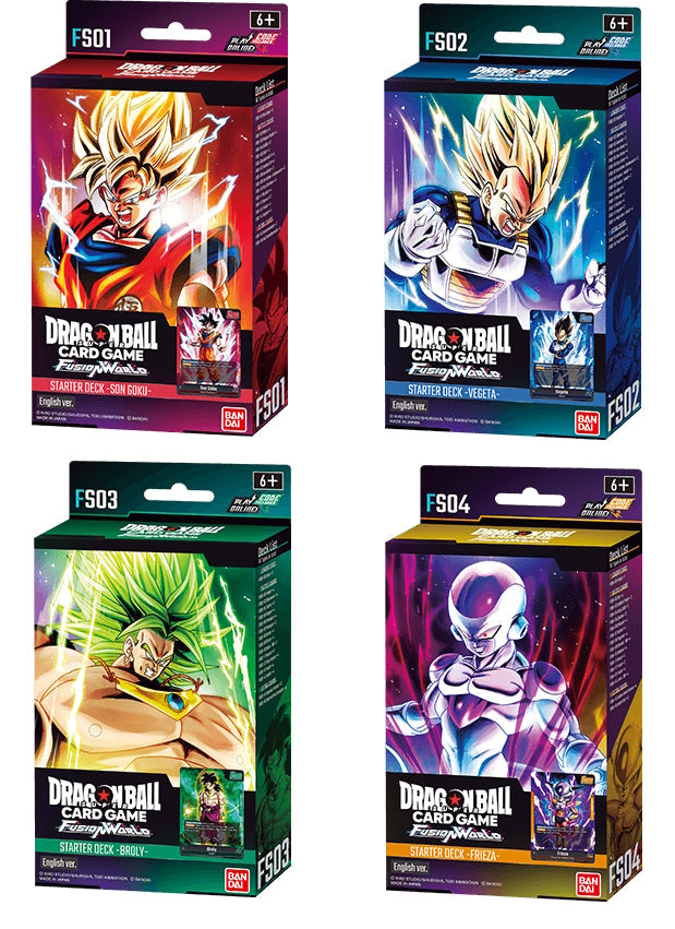 Dragon Ball Fusion World: Starter Deck Set [FS01, FS02, FS03, and FS04]