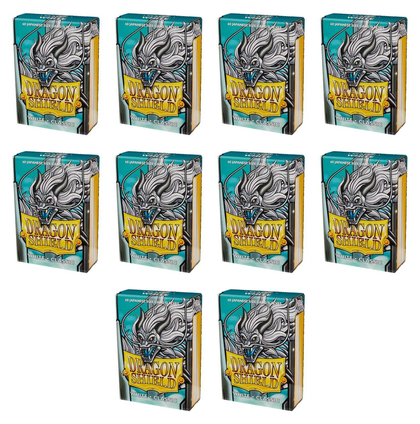 Dragon Shield Japanese (Yu-Gi-Oh Size) Card Sleeves Box - Classic White [10 packs]