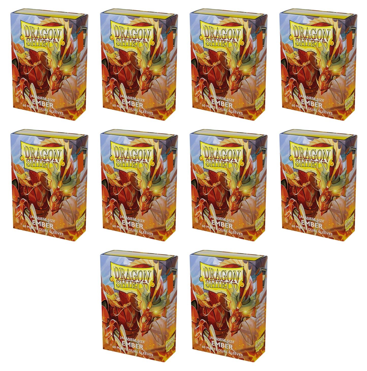 Dragon Shield Japanese (Yu-Gi-Oh Size) Card Sleeves Box - Matte Dual Ember