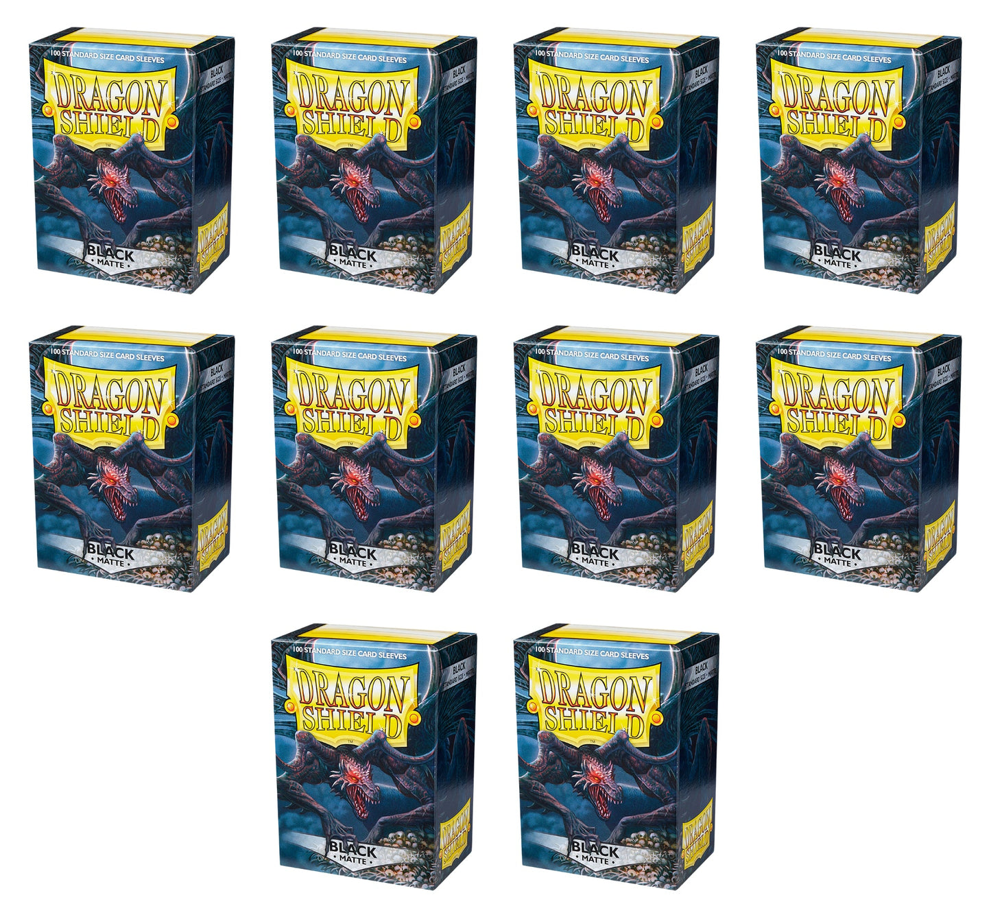 Dragon Shield Standard Size Card Game Sleeves Box - Matte Black