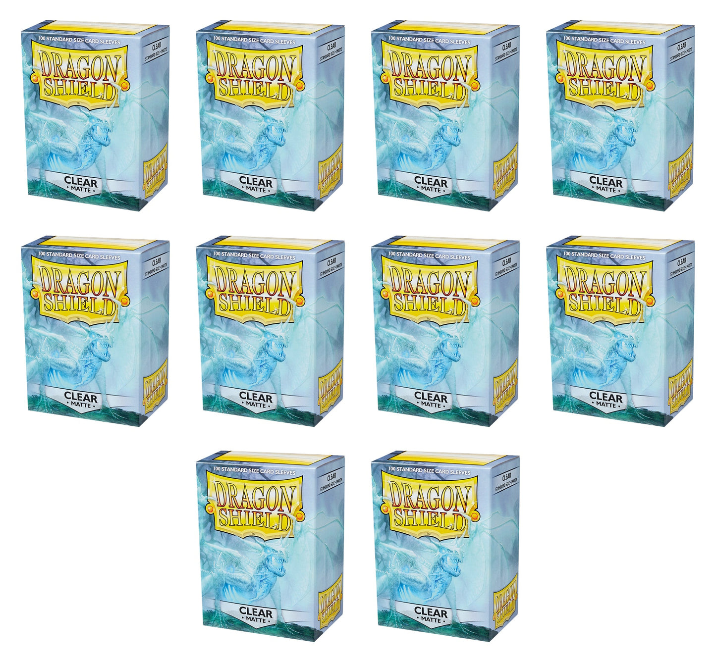 Dragon Shield Standard Size Card Game Sleeves Box - Matte Clear