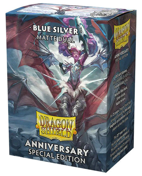 Dragon Shield Dual Sleeves Display Box - Matte Blue Silver