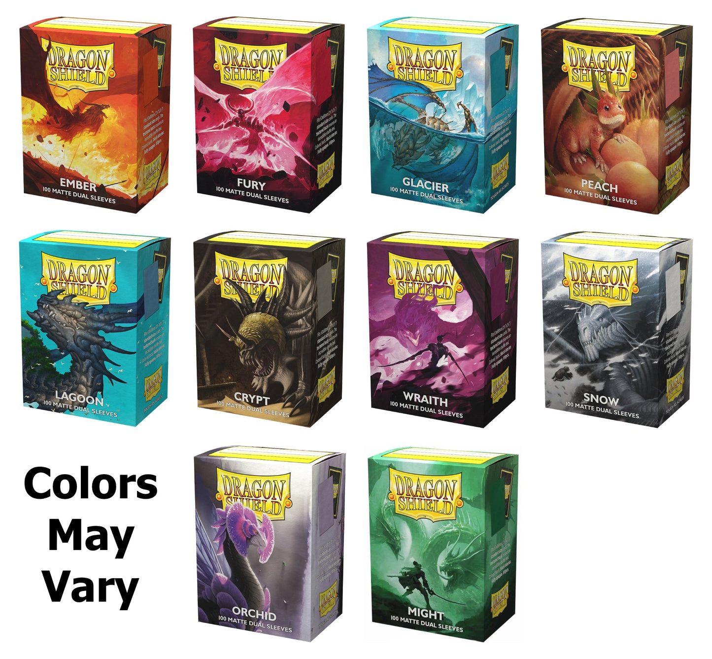 Dragon Shield Dual Sleeves Display Box - Matte Mixed Colors