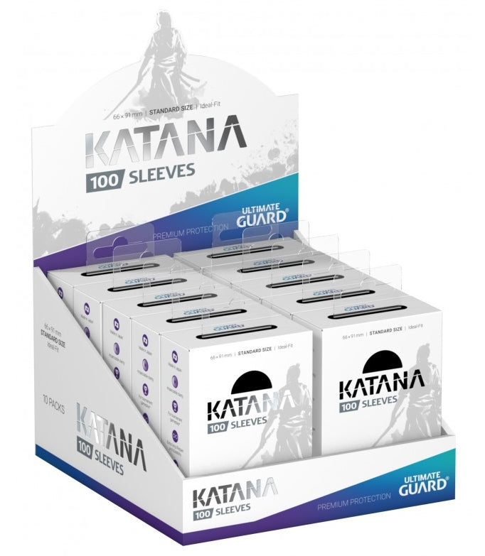 Ultimate Guard Katana Standard Size Black Sleeves Box [10 packs]